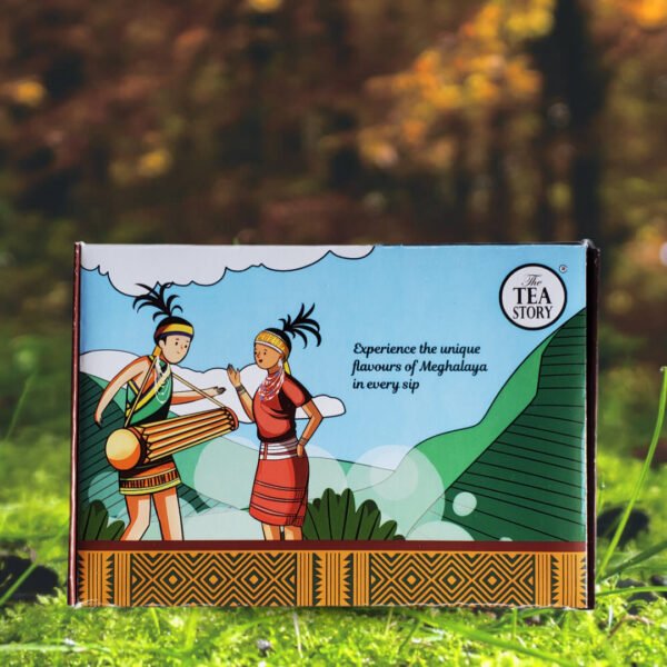 Meghalaya Green Tea Trio Gift Box; Premium Meghalaya Tea Selection; Gift Box with Jaintia, Khasi, and Garo Hills Teas; Exclusive Meghalaya Tea Blends Collection; Artisan Tea Box from Meghalaya's Hills